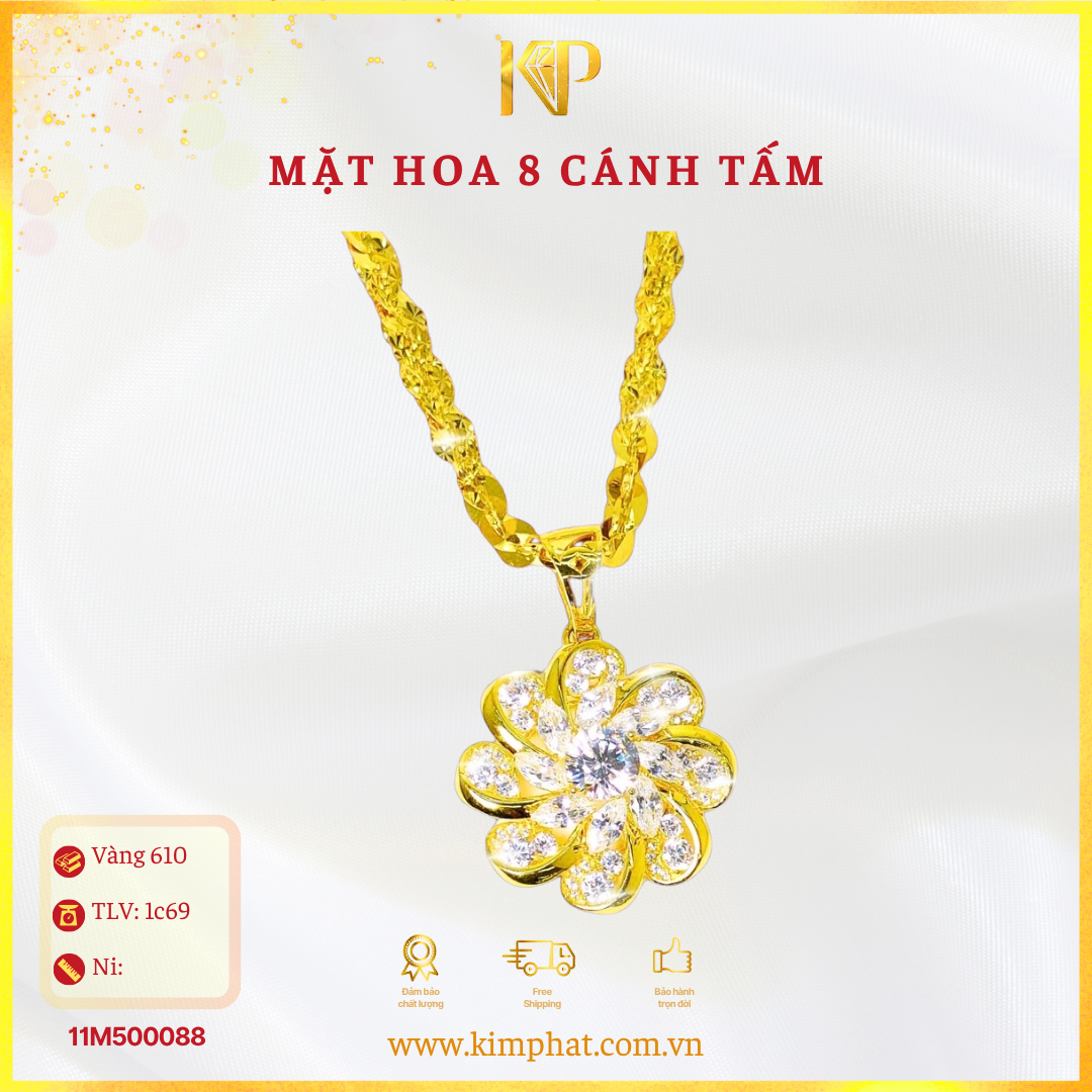 Mặt Hoa 8 Cánh Tấm Vàng 610 KIM PHÁT 11M500088