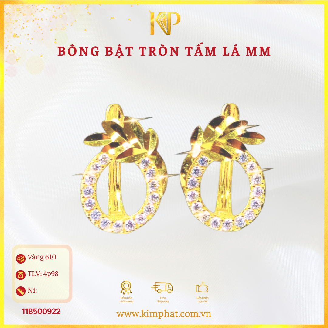 Bông Bật Tròn Tấm Lá Móc Máy Vàng 610 KIM PHÁT 11B500922