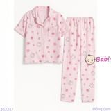 Bộ Pijama Tay Ngắn Quần Dài Nhiều Họa Tiết Xinh Xẵn (45-57kg)