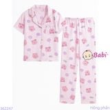 Bộ Pijama Tay Ngắn Quần Dài Nhiều Họa Tiết Xinh Xẵn (45-57kg)