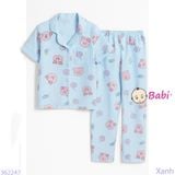 Bộ Pijama Tay Ngắn Quần Dài Nhiều Họa Tiết Xinh Xẵn (45-57kg)