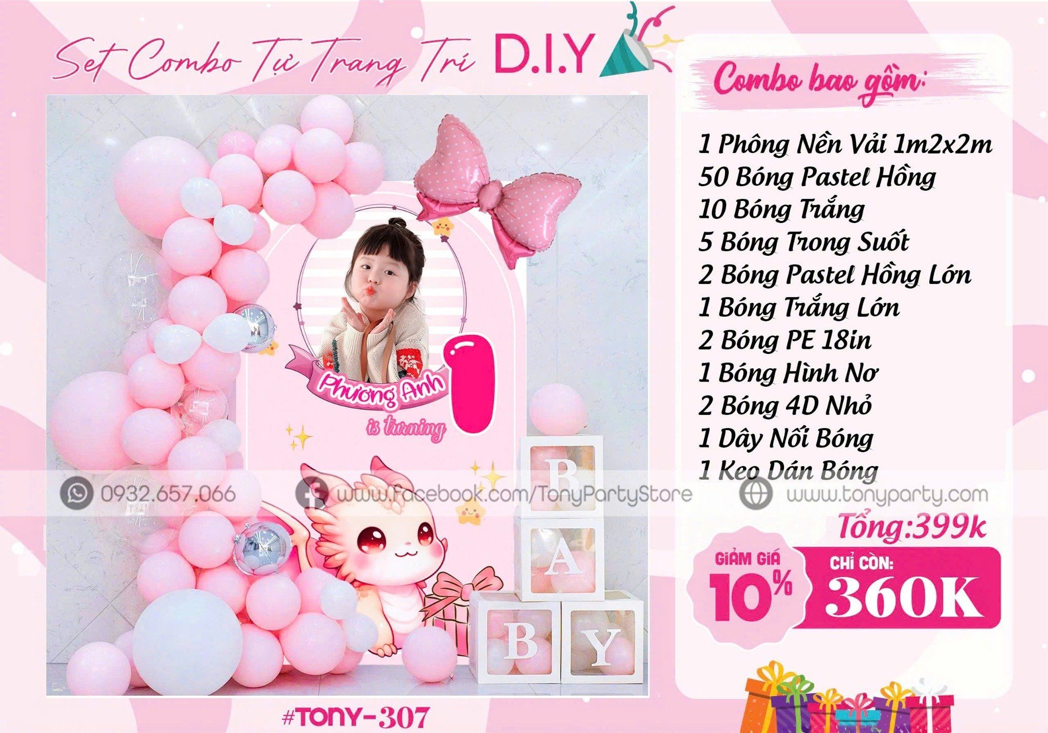 Set Trang Trí Sinh Nhật TONY 307