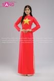 TAA0409 Áo Dài Sao Vàng Đỏ - Nữ