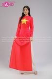 TAA0409 Áo Dài Sao Vàng Đỏ - Nữ