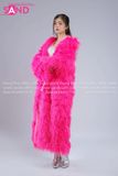 Outfit Phối Sẵn - (HAF0502 Áo Lông Form Dài Hồng phối HAM0201 Áo Croptop Kim Sa Bạc Cổ Chữ U Hở Lưng - HVQ0202 Váy Xếp Li Bạc 2 Tầng Khoen)