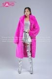 Outfit Phối Sẵn - (HAF0703 Áo Lông Form Dài Tím Hồng phối HAM0201 Áo Croptop Kim Sa Bạc Cổ Chữ U Hở Lưng - HVQ0202 Váy Xếp Li Bạc 2 Tầng Khoen)