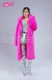Outfit Phối Sẵn - (HAF0703 Áo Lông Form Dài Tím Hồng phối HAM0201 Áo Croptop Kim Sa Bạc Cổ Chữ U Hở Lưng - HVQ0202 Váy Xếp Li Bạc 2 Tầng Khoen)
