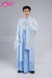 Trang Phục Cổ Trang Hoạ Tiết Thêu Xanh Cổ Tay Nam - Xanh Dương