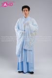 Trang Phục Cổ Trang Hoạ Tiết Thêu Xanh Cổ Tay Nam - Xanh Dương