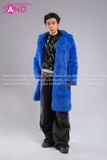 Outfit Phối Sẵn - (HAF0803 Áo Lông Form Dài Xanh Dương phối HAD0122 Áo Gile Da Bóng Nút Bạc - HQN0101 Quần Dài Đen Nắp Túi Hộp Ngang Phối Dây )