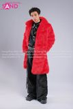 Outfit Phối Sẵn - (HAF0402 Áo Lông Form Dài Đỏ phối HAD0122 Áo Gile Da Bóng Nút Bạc - HQN0101 Quần Dài Đen Nắp Túi Hộp Ngang Phối Dây)