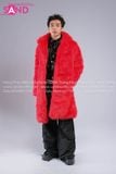 Outfit Phối Sẵn - (HAF0402 Áo Lông Form Dài Đỏ phối HAD0122 Áo Gile Da Bóng Nút Bạc - HQN0101 Quần Dài Đen Nắp Túi Hộp Ngang Phối Dây)