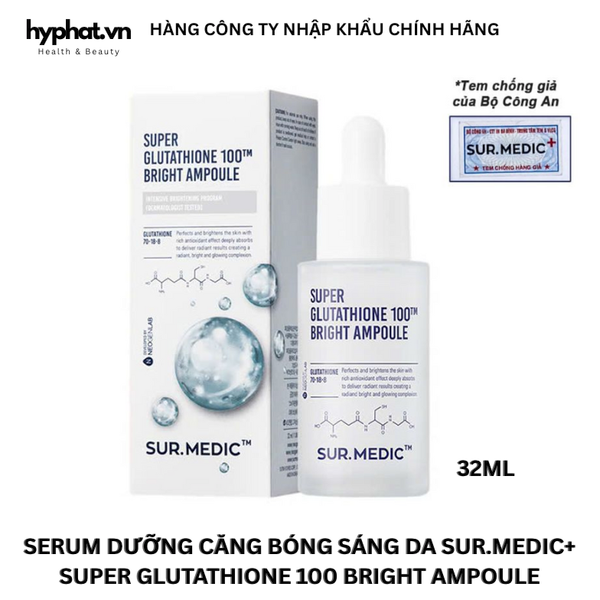 Tinh Cht Dng Trng Sur.Medic Super Glutathione 100 Bright Serum 32m   hyphat.vn