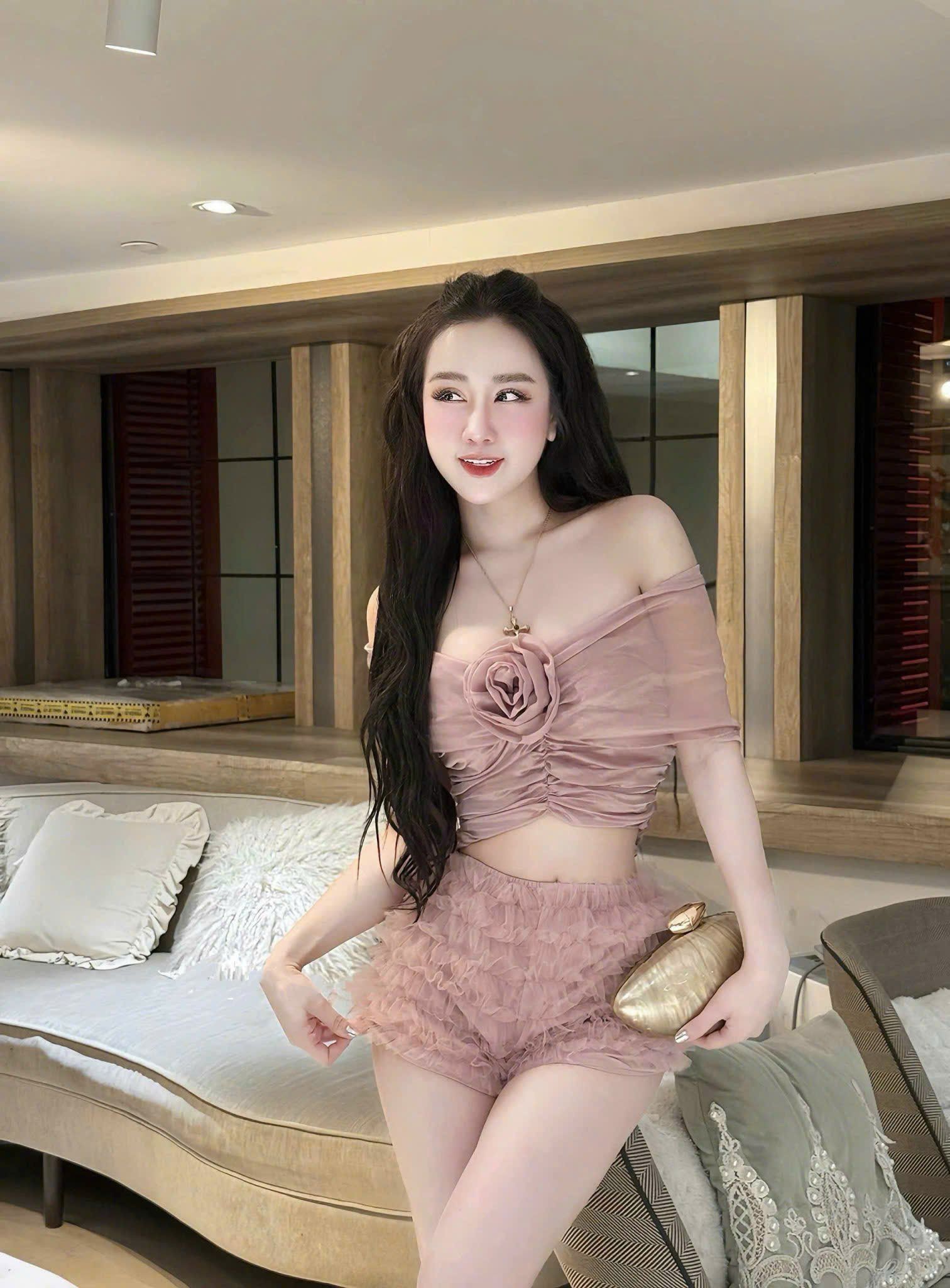 Set áo trễ vai hoa ngực lưng bo chun mix quần tơ bèo - TÍM - T612 (EO S<68, M<72CM)