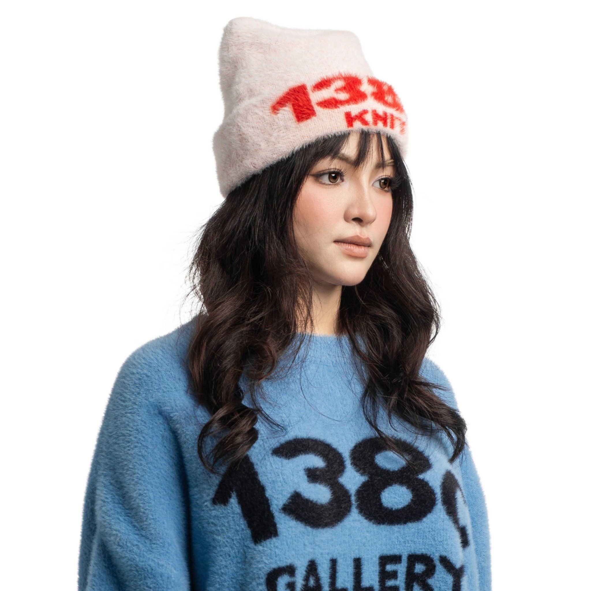 SWEETSOP LOVE KNIT FUZZY BEANIE