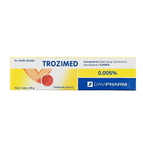 Kem bôi Cream Trozimed Davipharm điều trị vẩy nến mảng nhẹ và vừa (30g)