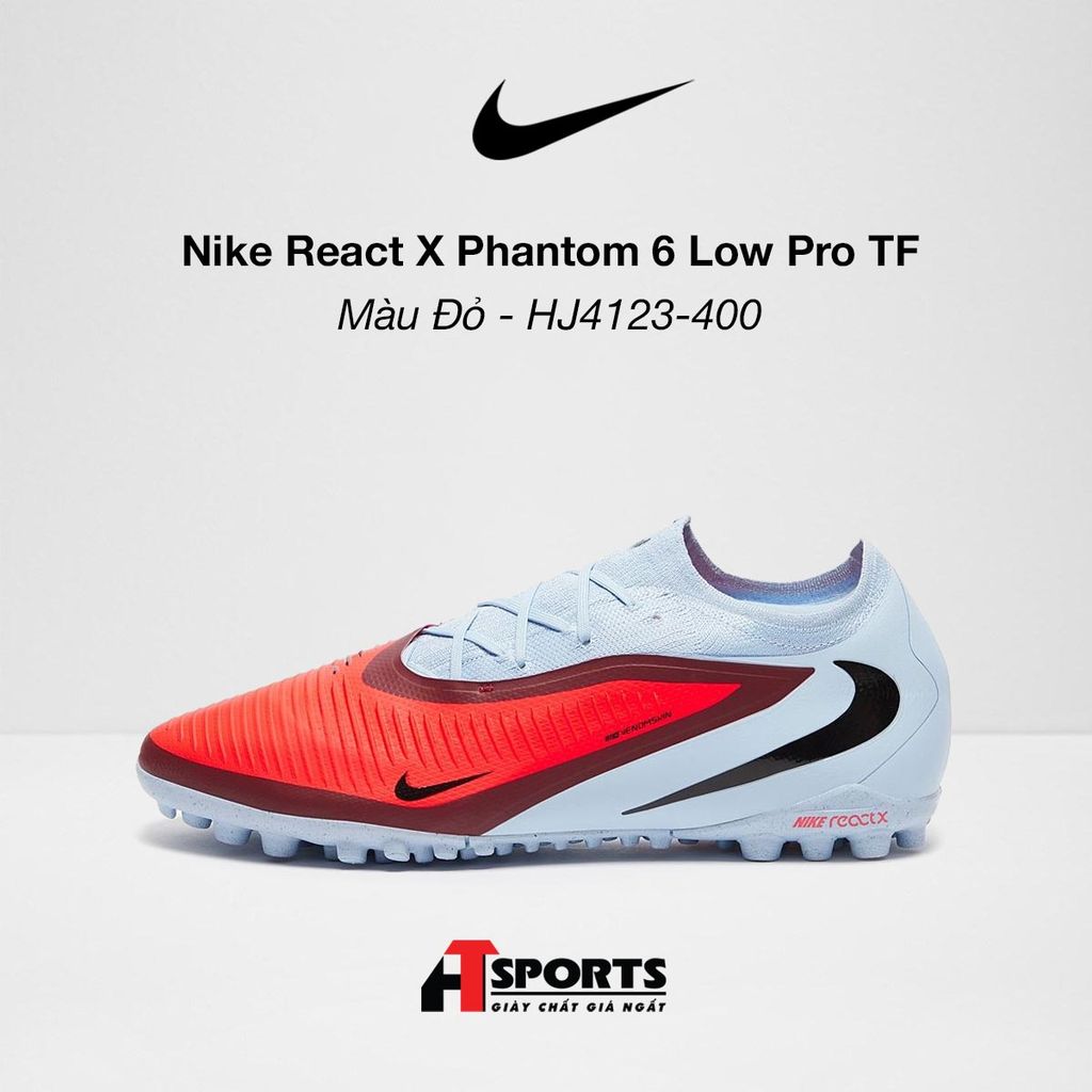 Nike ReactX Phantom 6 Low Pro TF - Màu Đỏ - HJ4123-400