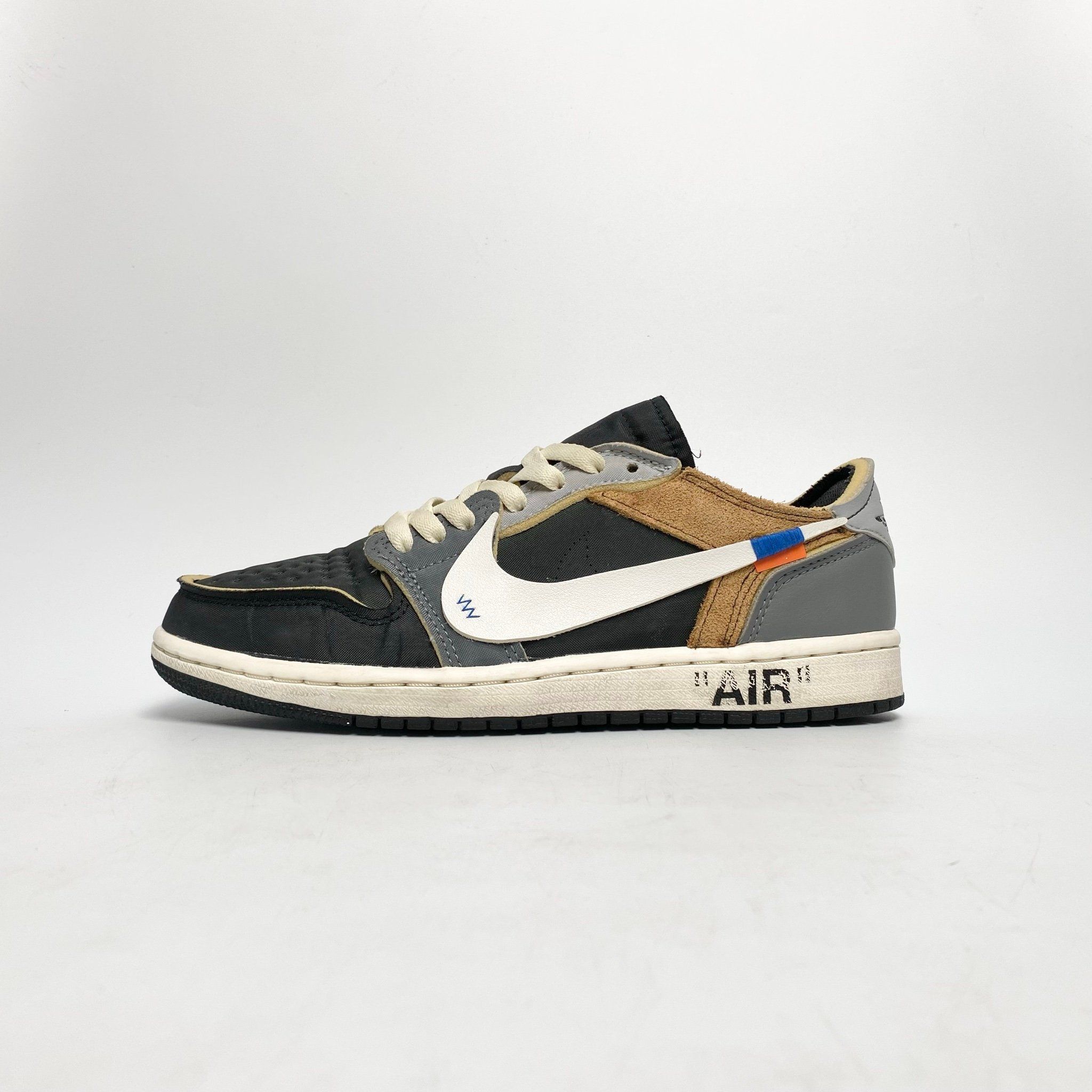 NIKE AIR JORDAN 1 LOW OG EX BLACK SMOKE GREY ( CUSTUM ) DV0982-006