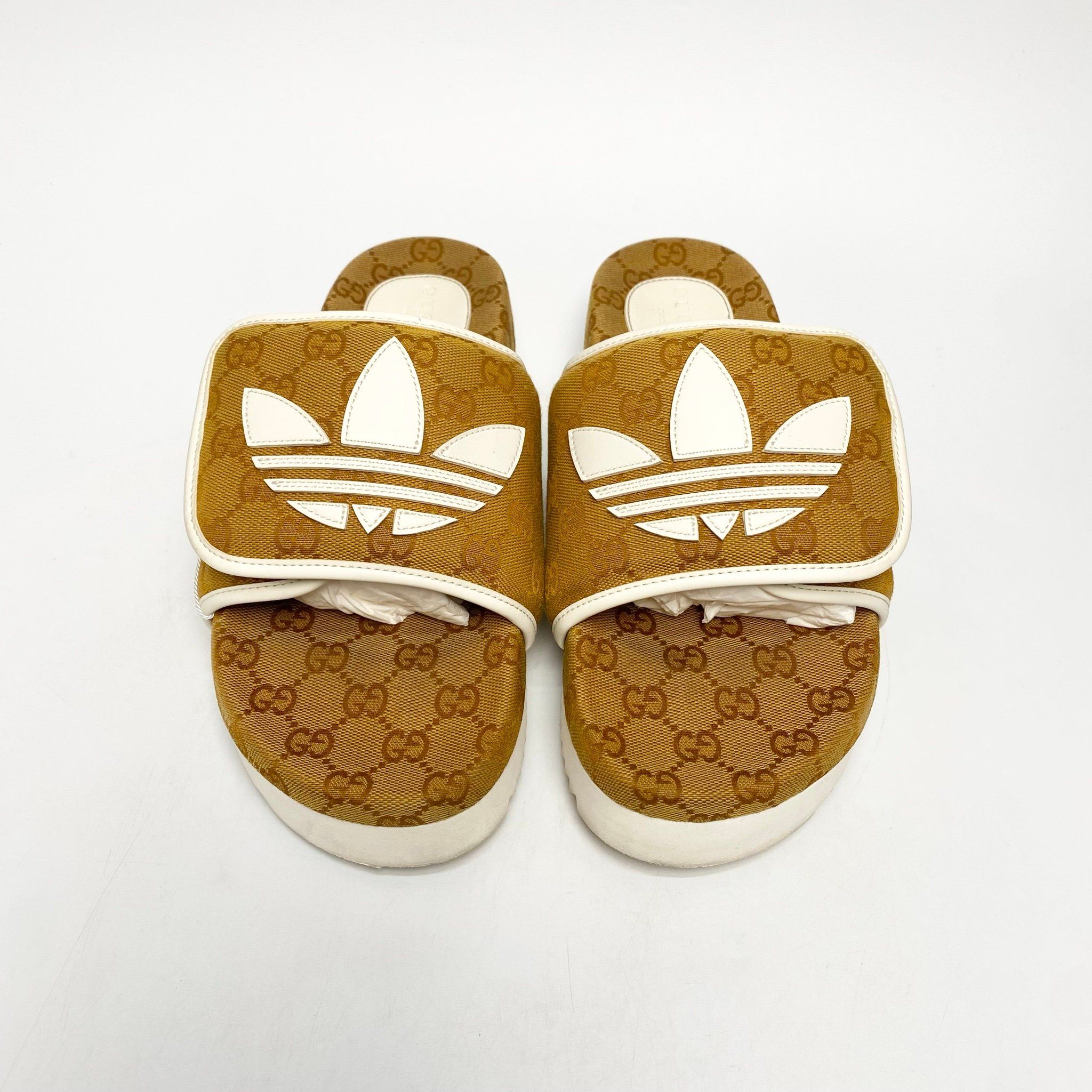 DÉP GUCCI X ADIDAS SLIDE SANDAL BROWN 702412-FAAW2-7142