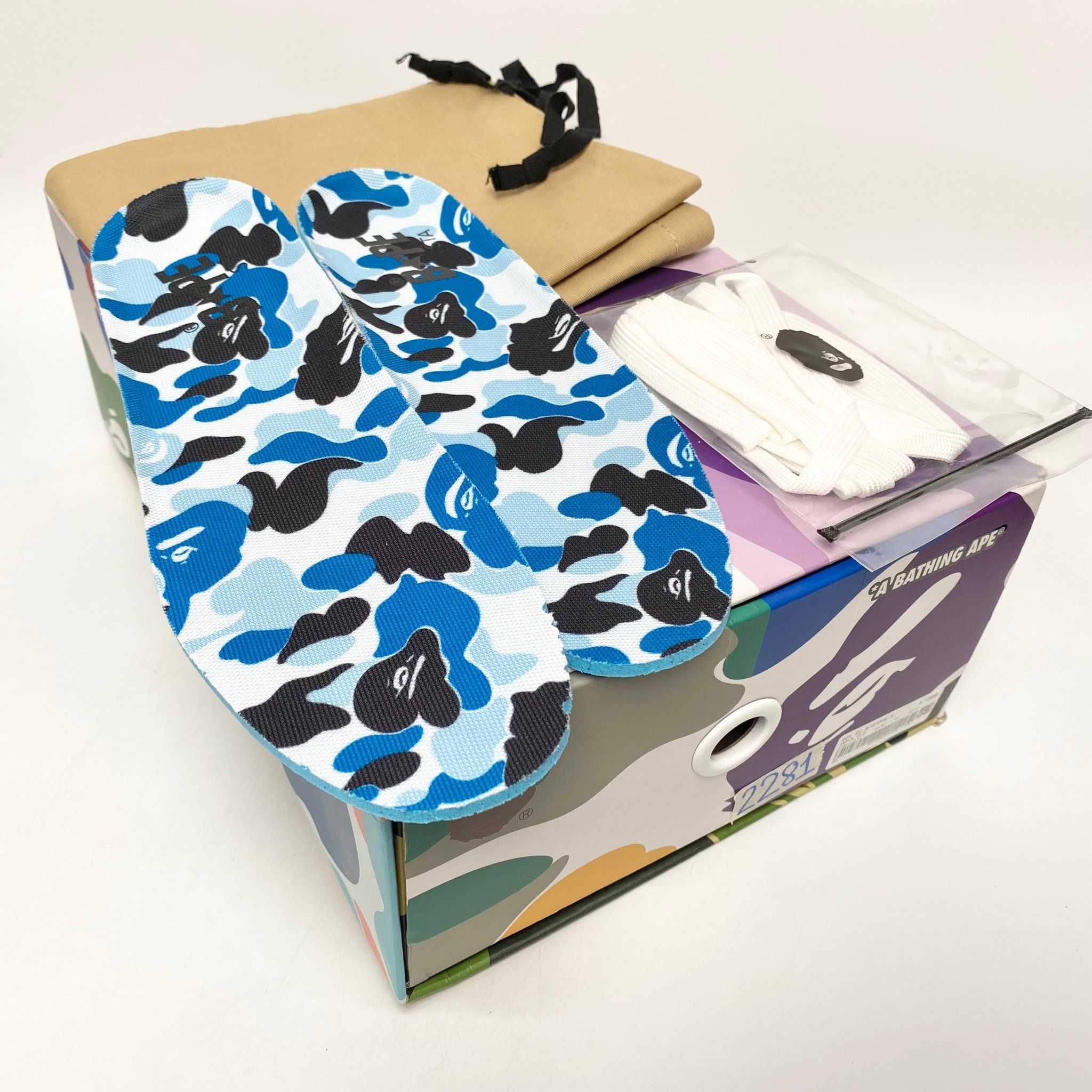 BAPE STA ICON ABC CAMO BLUE OZX SH M191009 N