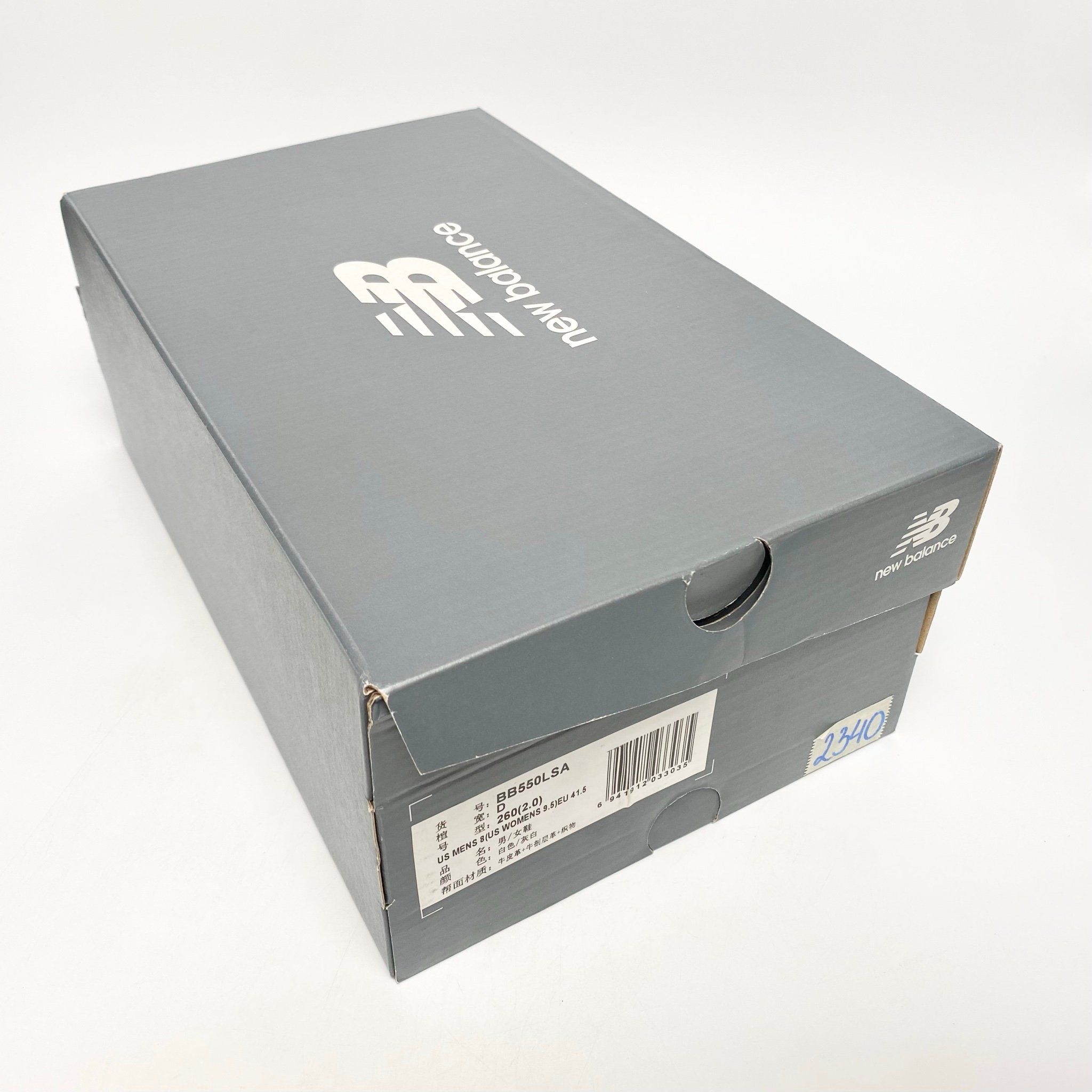 NEW BALANCE 550 WHITE GREY TOE BB550LSA