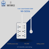 Ổ điện WiWU Power Strip PS524 20W GaN 11-in-1 Wi-S006, đa chức năng