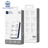 Ổ điện WiWU Power Strip PS524 20W GaN 11-in-1 Wi-S006, đa chức năng