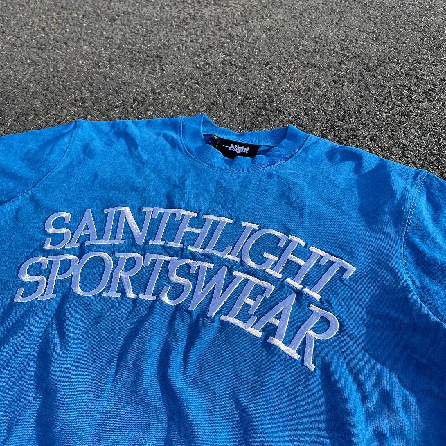 SH SPORTSWEAR BABY BLUE WASHED T-SHIRT