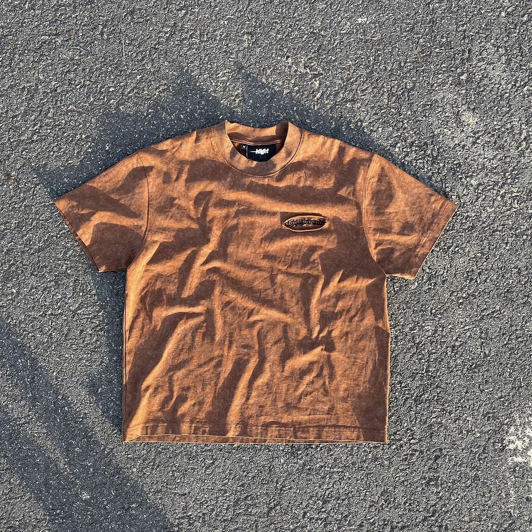 HLIGHT RIVET LEATHER T-SHIRT