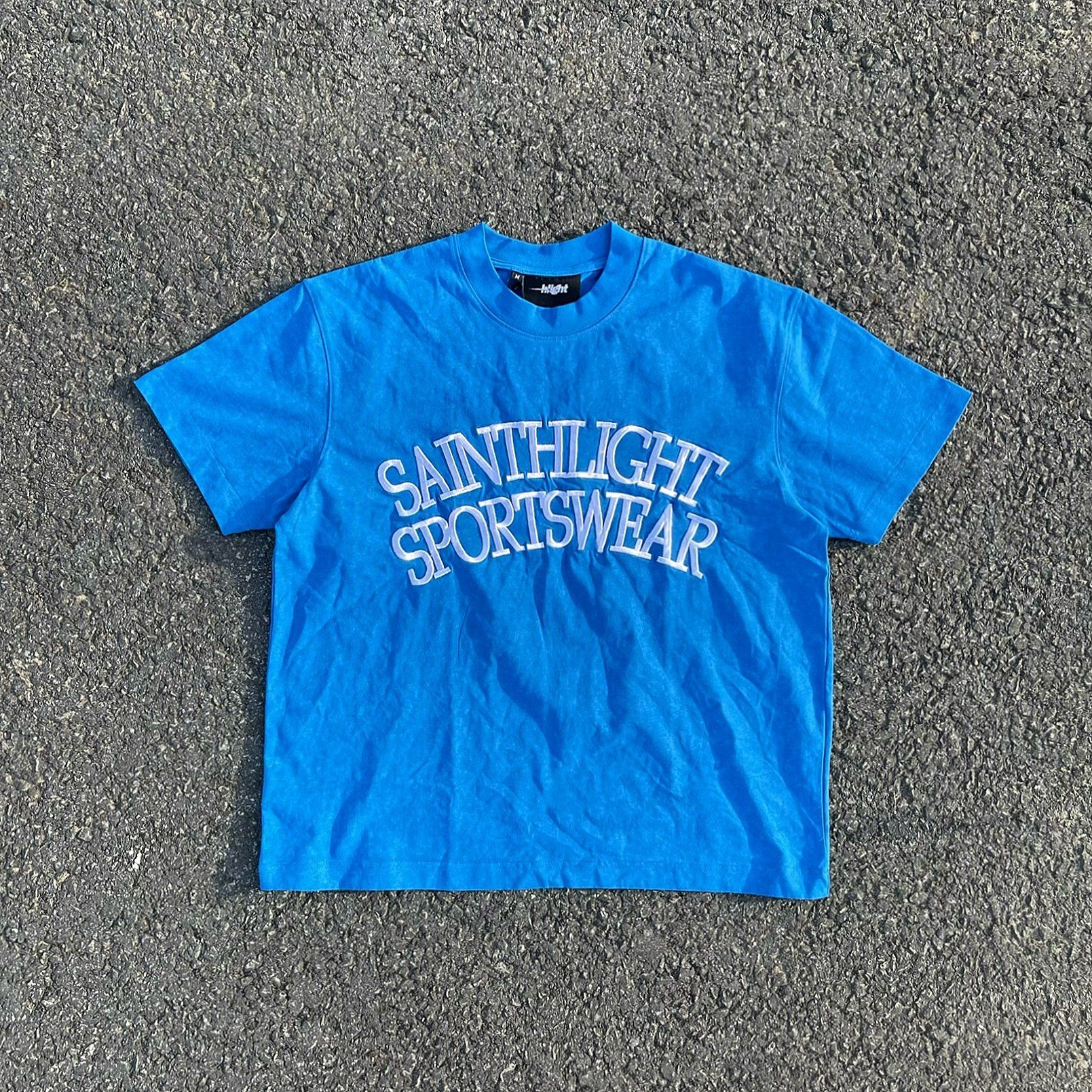 SH SPORTSWEAR BABY BLUE WASHED T-SHIRT