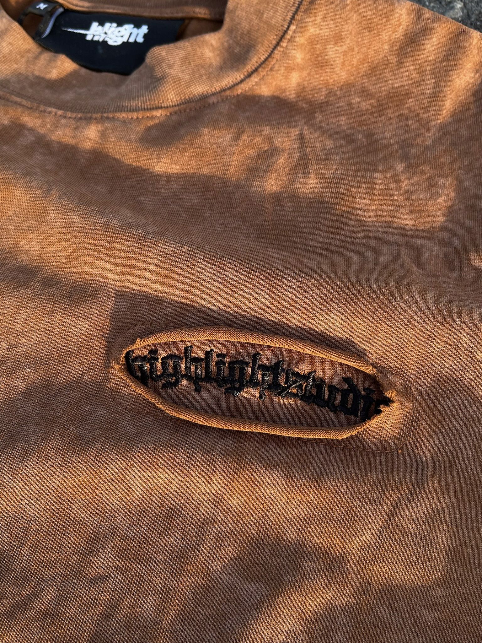HLIGHT RIVET LEATHER T-SHIRT