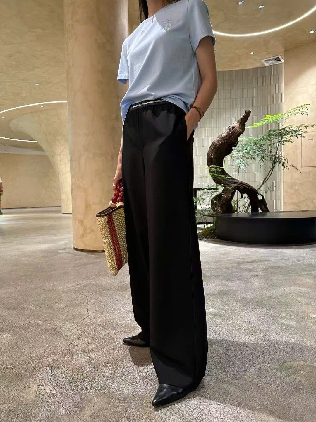 QUẦN ĐEN CẠP CHUN VIỀN TRẮNG