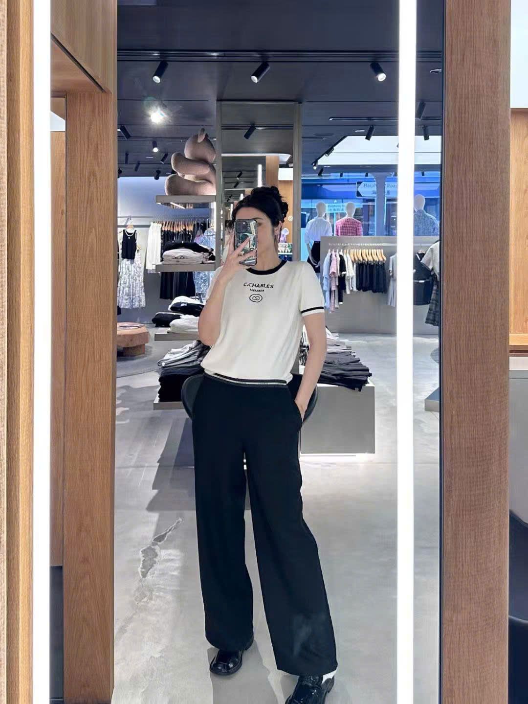QUẦN ĐEN CẠP CHUN VIỀN TRẮNG