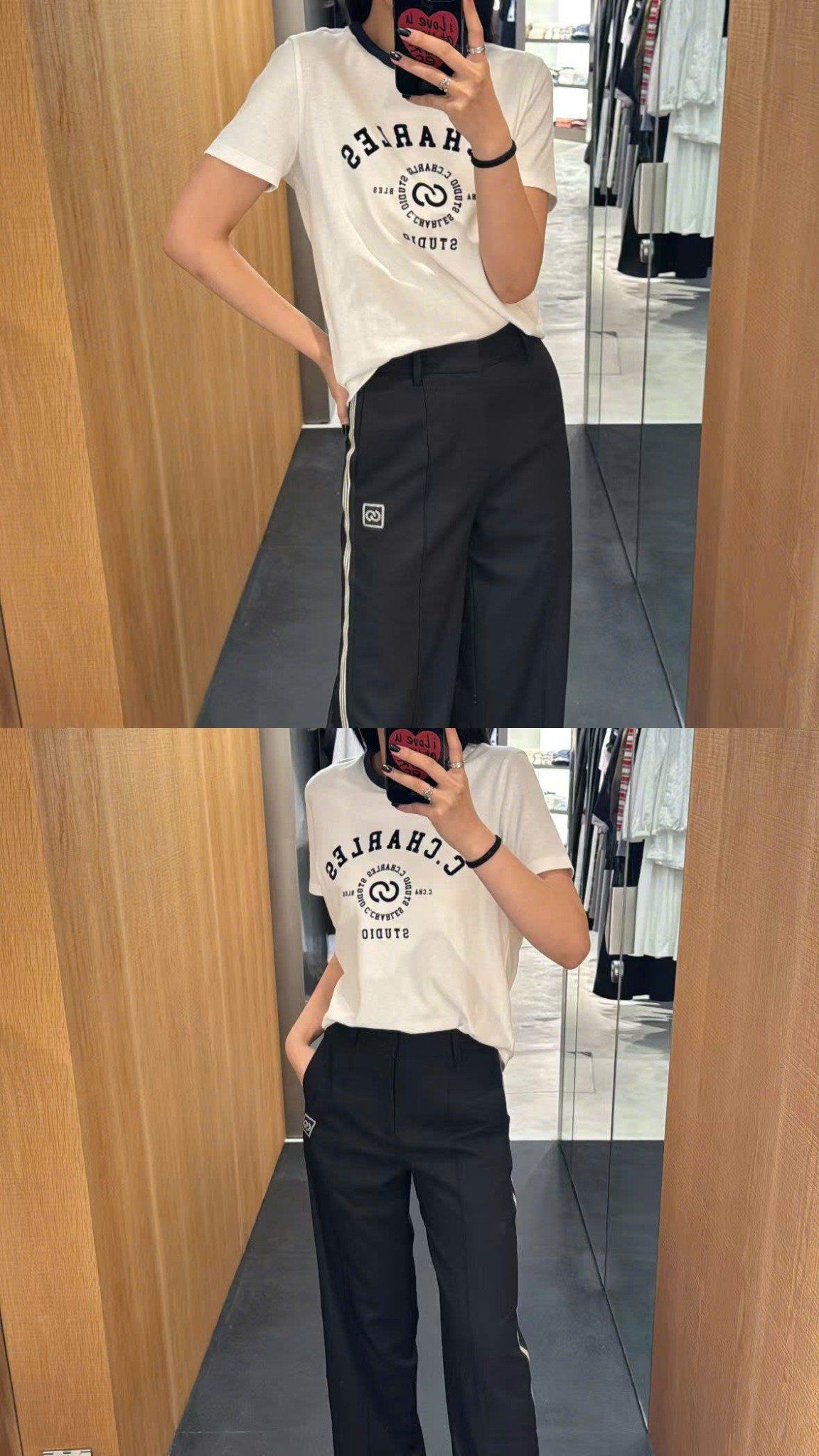 Quần vải đen 2 sọc 2 bên