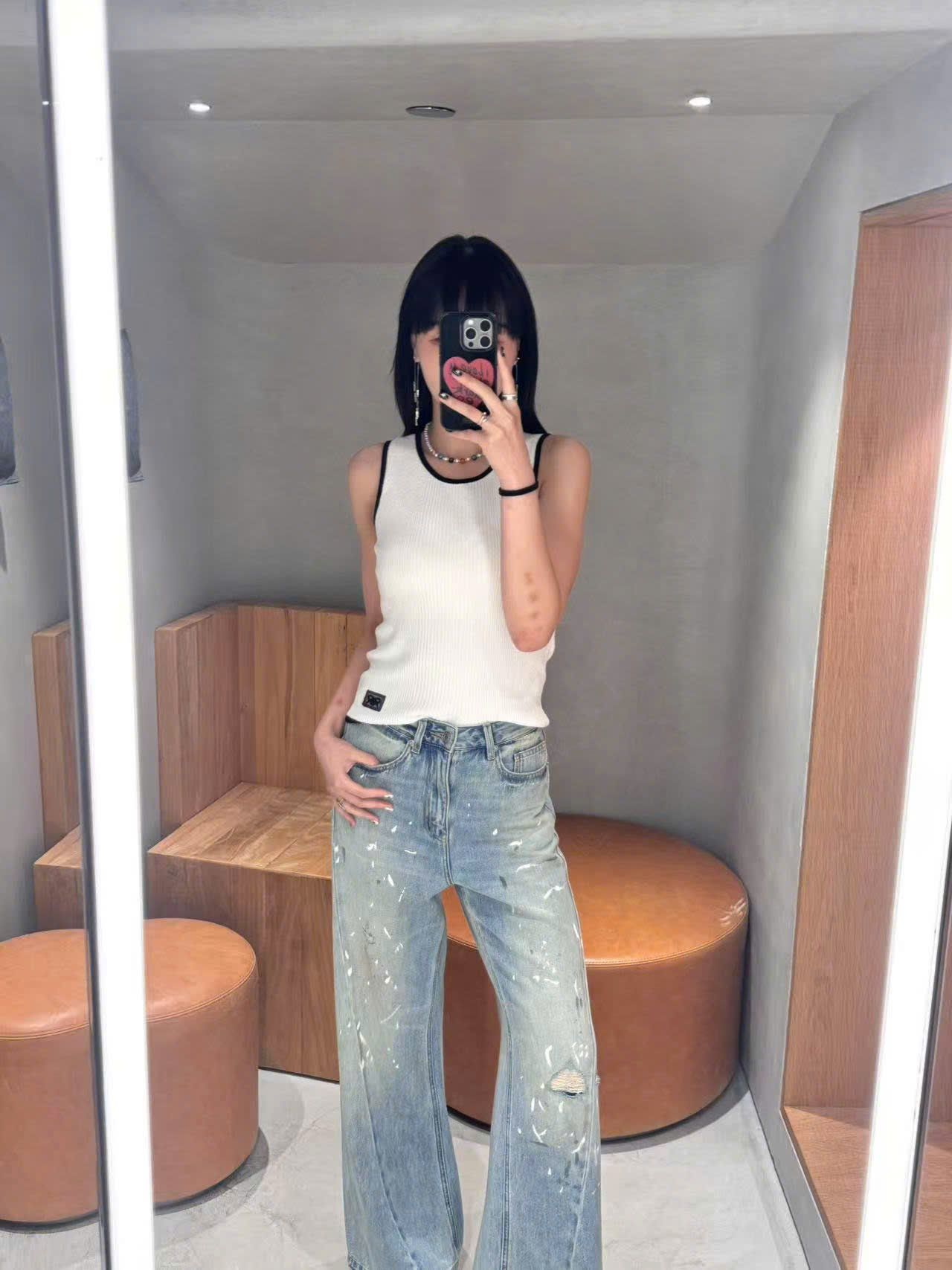 Áo tanktop trắng new ss25