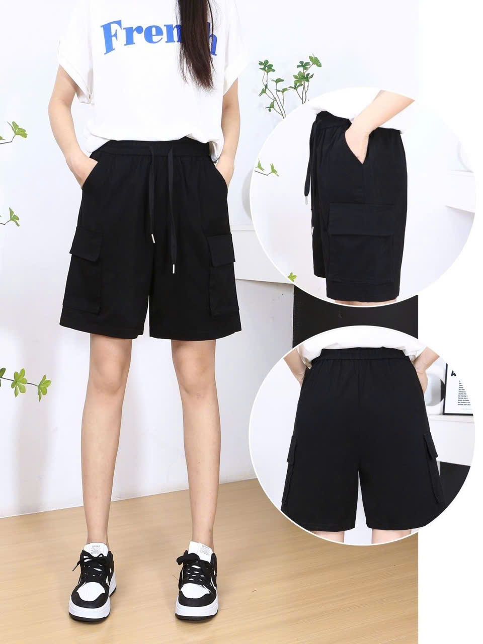 Quần Short Lửng Túi Hộp Thời Trang