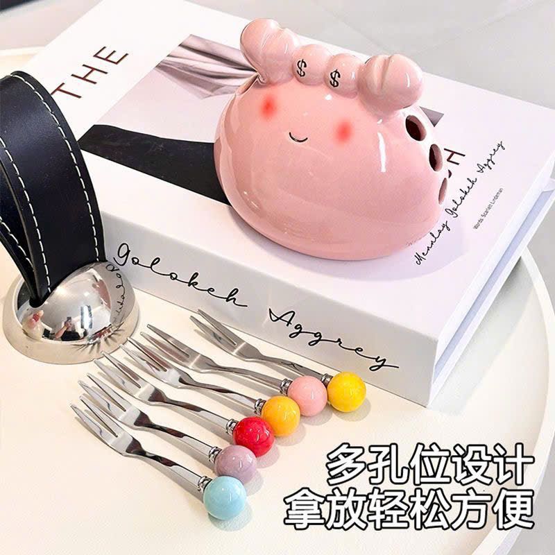 Ống Nĩa Trái Cây Con Cua
