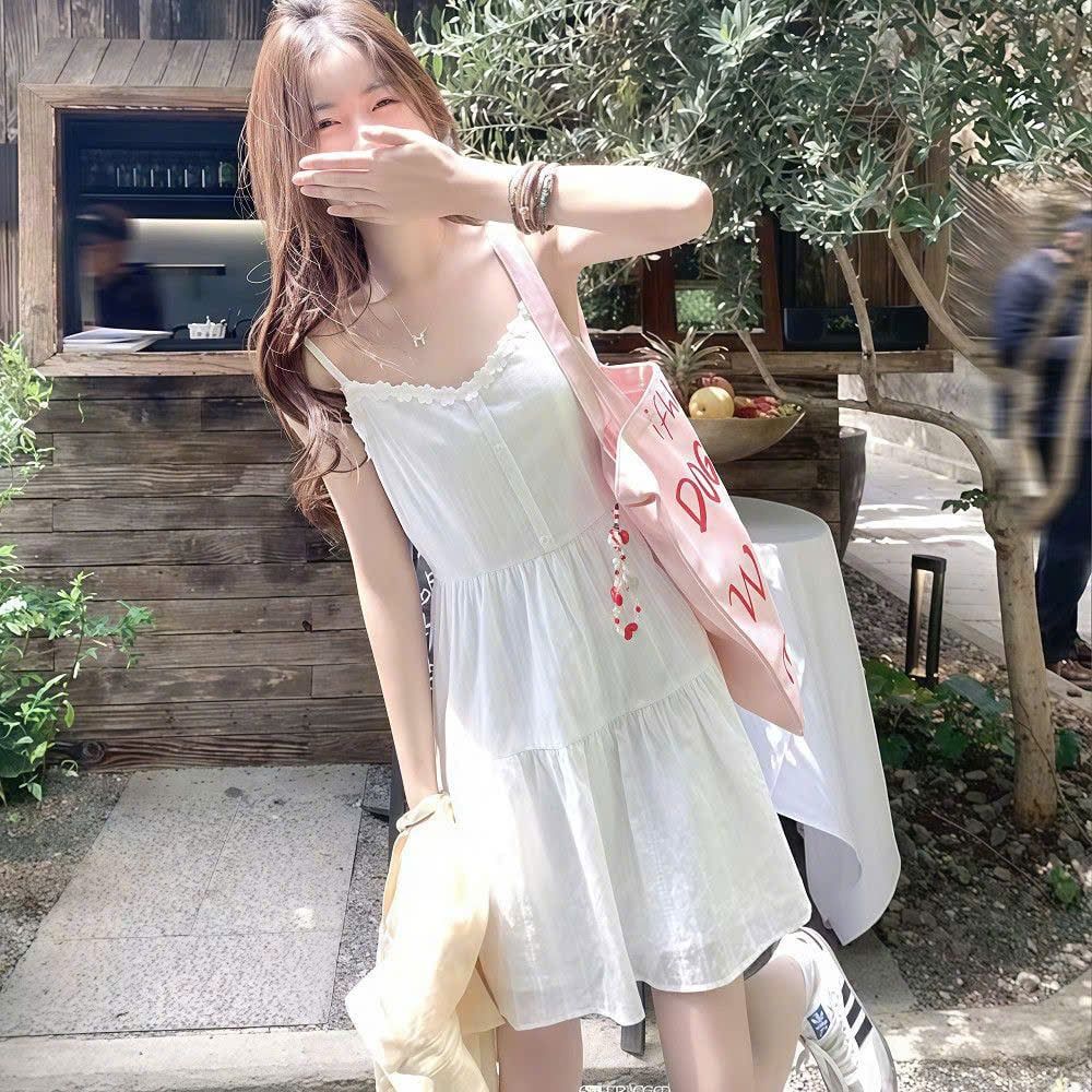 Váy Nữ Đầm 2 Dây Dáng Dài