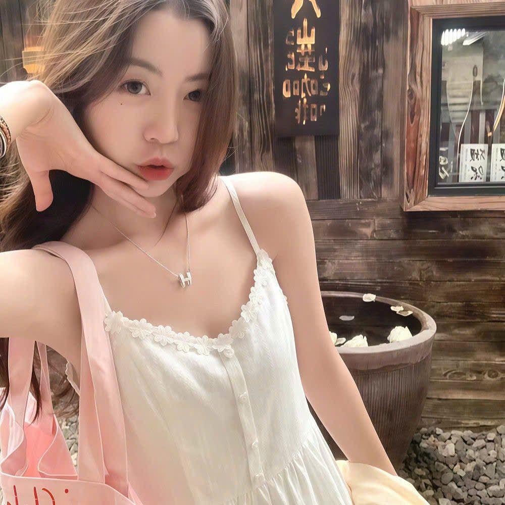 Váy Nữ Đầm 2 Dây Dáng Dài