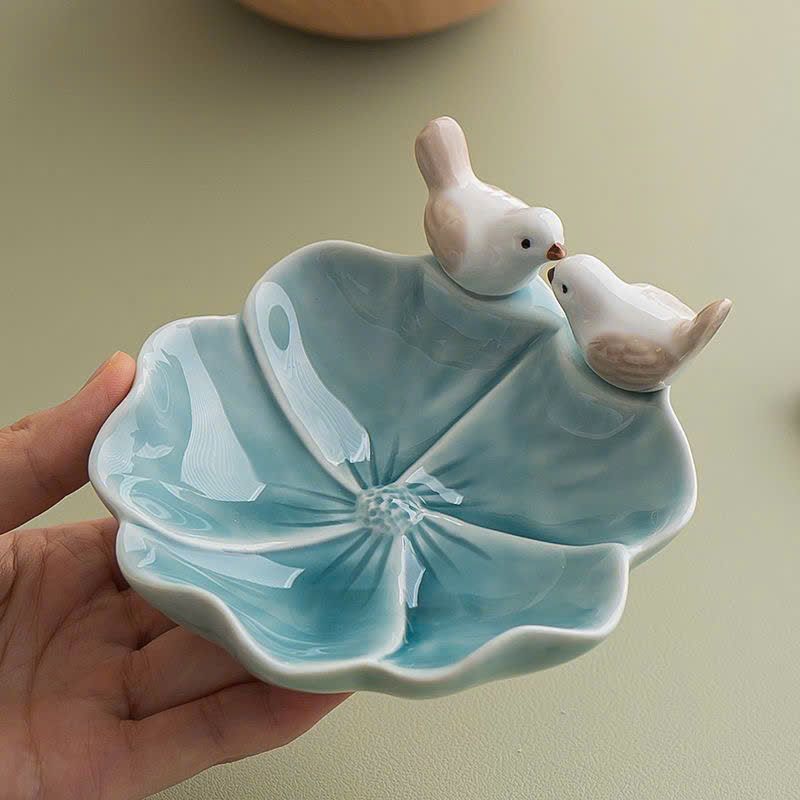Dĩa Sứ Đôi Chin Đựng Trang Sức
