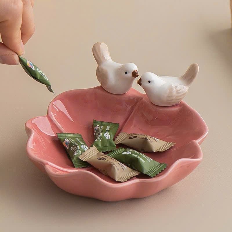 Dĩa Sứ Đôi Chin Đựng Trang Sức