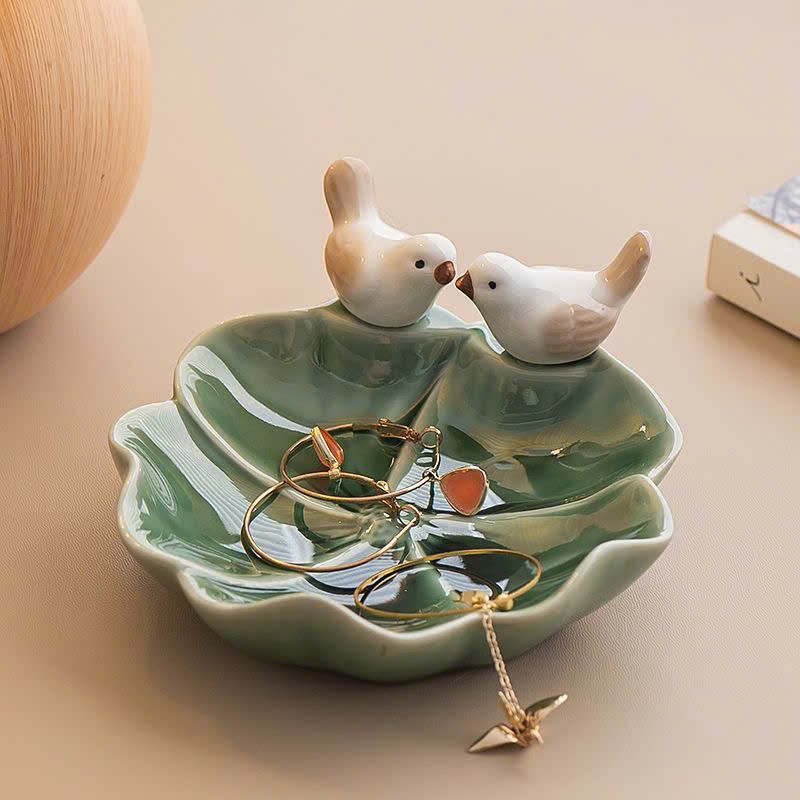 Dĩa Sứ Đôi Chin Đựng Trang Sức