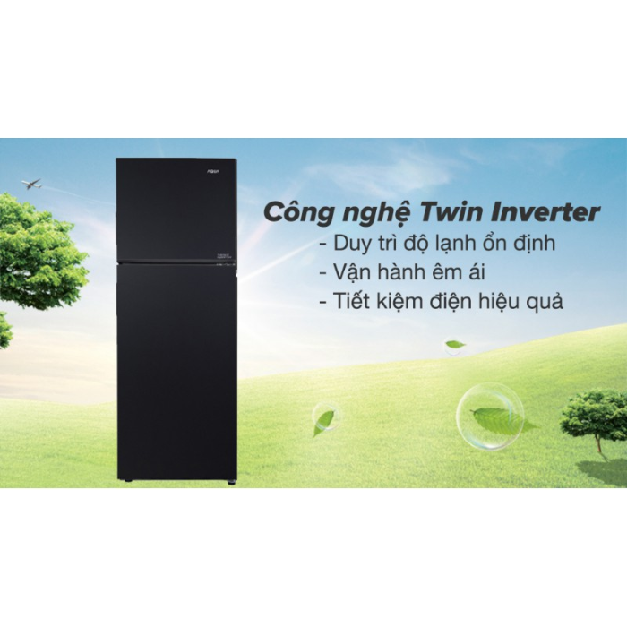 Tủ lạnh ngăn đông trên Aqua AQR-T352FA(FB) 342 lít