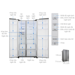 Tủ Lạnh Samsung RS62R5001M9/SV 655 lít