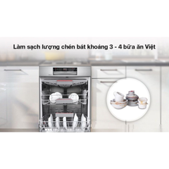 Máy rửa chén Bosch SMU6ECS57E Series 6, 14 bộ, Home connect, bán âm