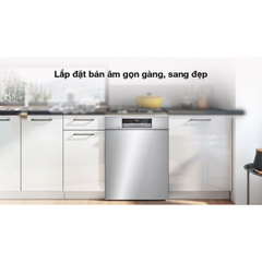 Máy rửa chén Bosch SMU6ECS57E Series 6, 14 bộ, Home connect, bán âm