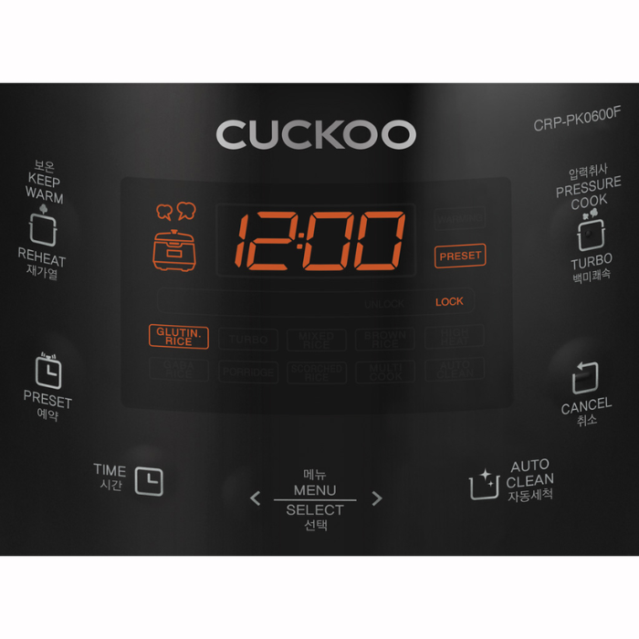 Nồi cơm điện tử Cuckoo CRP-PK0600F/BKRDVN 1.0L