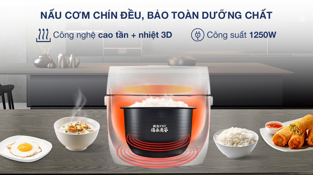 Nồi cơm điện Toshiba RC-18VXWVN(W) áp suất chân không màu trắng