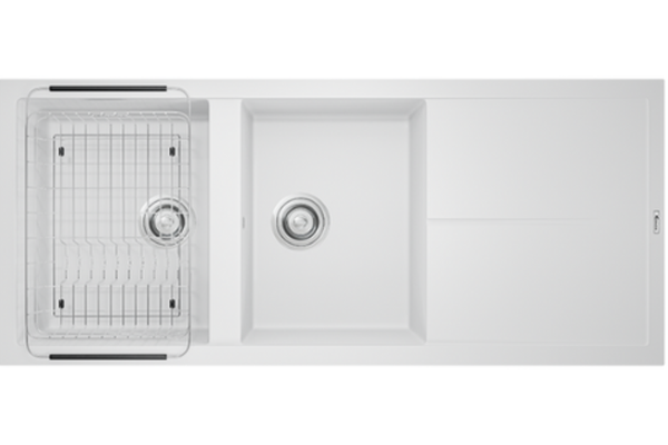 Chậu rửa bát Konox Granite Livello Smart 1160 White Silver