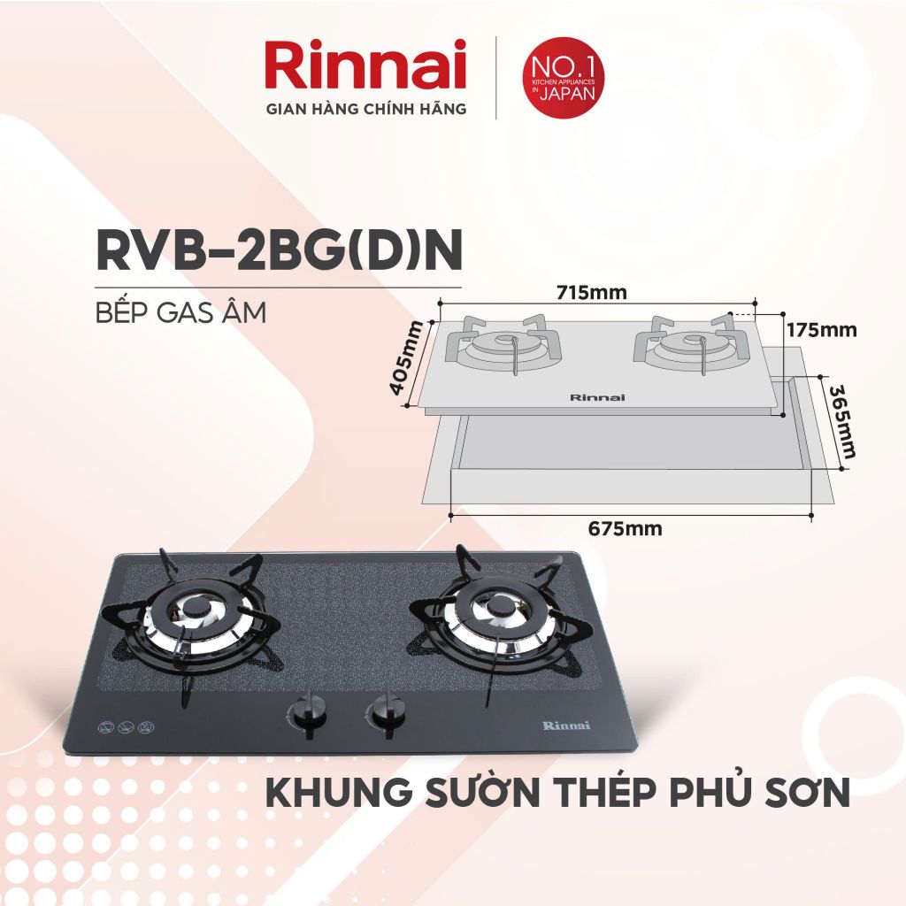 Bếp gas âm Rinnai RVB-2BG(D)N